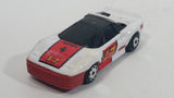 Vintage 1986 Matchbox Burnin Key Cars Ferrari #17 White Red Die Cast Toy Car Vehicle - Made in Macao