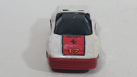 Vintage 1986 Matchbox Burnin Key Cars Ferrari #17 White Red Die Cast Toy Car Vehicle - Made in Macao