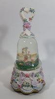 Unicorn Mother and Baby Snow Globe Musical Box Resin and Glass Collectible Ornament