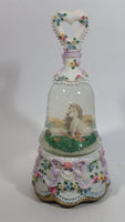 Unicorn Mother and Baby Snow Globe Musical Box Resin and Glass Collectible Ornament