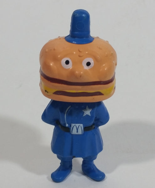 Vintage 1985 McDonald's Officer Big Mac PVC Toy Police Cop Figure with Burger Head - 2 3/4" Tall