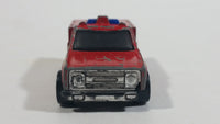 1982 Hot Wheels Flying Colors Rescue Ranger Red Fire Truck Die Cast Toy Car Vehicle - BW - Blue Lights - Treasure Valley Antiques & Collectibles