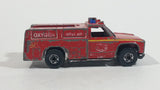 1982 Hot Wheels Flying Colors Rescue Ranger Red Fire Truck Die Cast Toy Car Vehicle - BW - Blue Lights - Treasure Valley Antiques & Collectibles