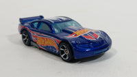 2014 Hot Wheels Race Team Circle Tracker Metalflake Blue Die Cast Toy Car Vehicle