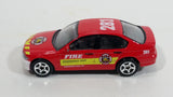 RealToy Red BMW 3 Series Fire Dept Emergency Unit 281 Die Cast Toy Car Firefighting Vehicle