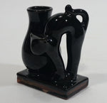 Vintage Art Deco Black Cat and Vase on a Book Porcelain Toothpick Holder