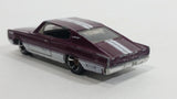 2010 Hot Wheels Muscle Mania '67 Dodge Charger Maroon Die Cast Toy Muscle Car Vehicle