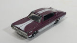 2010 Hot Wheels Muscle Mania '67 Dodge Charger Maroon Die Cast Toy Muscle Car Vehicle