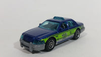 2016 Matchbox City 2006 Ford Crown Victoria LAX Taxi Blue Die Cast Toy Car Vehicle - Los Angeles Airport Taxi