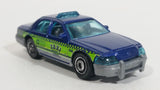 2016 Matchbox City 2006 Ford Crown Victoria LAX Taxi Blue Die Cast Toy Car Vehicle - Los Angeles Airport Taxi