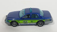 2016 Matchbox City 2006 Ford Crown Victoria LAX Taxi Blue Die Cast Toy Car Vehicle - Los Angeles Airport Taxi