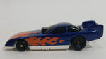 1996 Hot Wheels Flames Series Funny Car 1/5 Blue Die Cast Toy Race Car Vehicle McDonald's Happy Meal