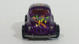 1995 Hot Wheels 1953-57 Volkswagen VW Bug Purple Die Cast Toy Car Vehicle 7 Spoke Wheels Version