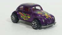 1995 Hot Wheels 1953-57 Volkswagen VW Bug Purple Die Cast Toy Car Vehicle 7 Spoke Wheels Version