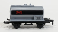 1990s Soma Train Gas Fuel Tanker Car 402107 - 10140 Grey Black Plastic Toy Railroad Vehicle