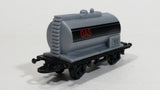 1990s Soma Train Gas Fuel Tanker Car 402107 - 10140 Grey Black Plastic Toy Railroad Vehicle