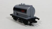 1990s Soma Train Gas Fuel Tanker Car 402107 - 10140 Grey Black Plastic Toy Railroad Vehicle