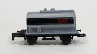 1990s Soma Train Gas Fuel Tanker Car 402107 - 10140 Grey Black Plastic Toy Railroad Vehicle