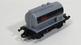 1990s Soma Train Gas Fuel Tanker Car 402107 - 10140 Grey Black Plastic Toy Railroad Vehicle