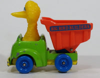 1982 Playskool The Muppets Sesame Street Big Bird Builders Dump Truck Green and Orange Die Cast Toy Car Vehicle