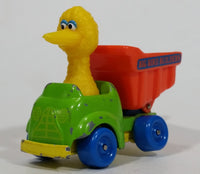 1982 Playskool The Muppets Sesame Street Big Bird Builders Dump Truck Green and Orange Die Cast Toy Car Vehicle