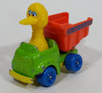 1982 Playskool The Muppets Sesame Street Big Bird Builders Dump Truck Green and Orange Die Cast Toy Car Vehicle