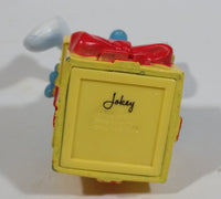 2011 Peyo "Jokey" Smurf Doing a Hand Stand on a Present Gift PVC Toy Figure McDonald's Happy Meal
