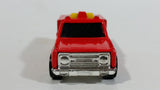 1986 Hot Wheels Workhorses Rescue Ranger Red Fire Truck Die Cast Toy Car Vehicle - Yellow lights