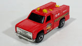 1986 Hot Wheels Workhorses Rescue Ranger Red Fire Truck Die Cast Toy Car Vehicle - Yellow lights