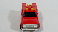 1986 Hot Wheels Workhorses Rescue Ranger Red Fire Truck Die Cast Toy Car Vehicle - Yellow lights