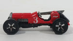 2001 Hot Wheels First Editions Old No. 3 Red Die Cast Toy Race Car Vehicle