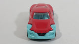 2013 Hot Wheels Track Aces Symbolic Red and Teal Light Blue Die Cast Toy Car Vehicle