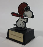 Vintage 1970s Aviva United Syndicate Features Snoopy Snow GT Racer Style 'World's Greatest' Trophy Peanuts Charlie Brown Cartoon Comic Strip Collectible