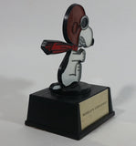 Vintage 1970s Aviva United Syndicate Features Snoopy Snow GT Racer Style 'World's Greatest' Trophy Peanuts Charlie Brown Cartoon Comic Strip Collectible