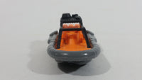 2015 Matchbox MBX Explorers Sea Spy Boat Orange Grey Black Plastic and Die Cast Toy Watercraft Vehicle