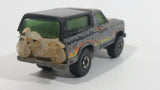 1981 Hot Wheels Ford Bronco Black Die Cast Toy Car SUV Vehicle BW Hong Kong with Black Canopy