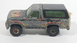 1981 Hot Wheels Ford Bronco Black Die Cast Toy Car SUV Vehicle BW Hong Kong with Black Canopy