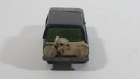 1981 Hot Wheels Ford Bronco Black Die Cast Toy Car SUV Vehicle BW Hong Kong with Black Canopy