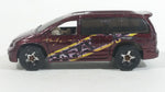 1998 Hot Wheels First Editions Dodge Caravan Van Dark Red Burgundy Die Cast Toy Car Vehicle