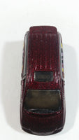 1998 Hot Wheels First Editions Dodge Caravan Van Dark Red Burgundy Die Cast Toy Car Vehicle