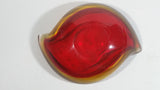 Murano Art Glass Twist Curved Red Yellow Fruit Like Candy Bowl Dish