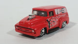 2010 Hot Wheels HW Performance 1956 Ford Truck Champion Spark Plugs Red Die Cast Toy Car Hot Rod Vehicle