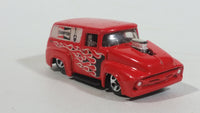 2010 Hot Wheels HW Performance 1956 Ford Truck Champion Spark Plugs Red Die Cast Toy Car Hot Rod Vehicle