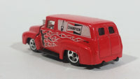 2010 Hot Wheels HW Performance 1956 Ford Truck Champion Spark Plugs Red Die Cast Toy Car Hot Rod Vehicle