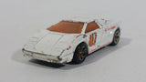 2000 Hot Wheels World Racers 2 25th Anniversary Lamborghini Countach White Die Cast Toy Exotic Super Car Vehicle