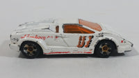 2000 Hot Wheels World Racers 2 25th Anniversary Lamborghini Countach White Die Cast Toy Exotic Super Car Vehicle