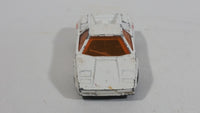 2000 Hot Wheels World Racers 2 25th Anniversary Lamborghini Countach White Die Cast Toy Exotic Super Car Vehicle