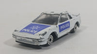 1980s Zee Zylmex Toyota MR2 White and Blue Police Car No. D81 Emergency Die Cast Toy Vehicle