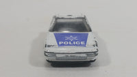 1980s Zee Zylmex Toyota MR2 White and Blue Police Car No. D81 Emergency Die Cast Toy Vehicle