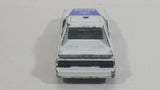 1980s Zee Zylmex Toyota MR2 White and Blue Police Car No. D81 Emergency Die Cast Toy Vehicle